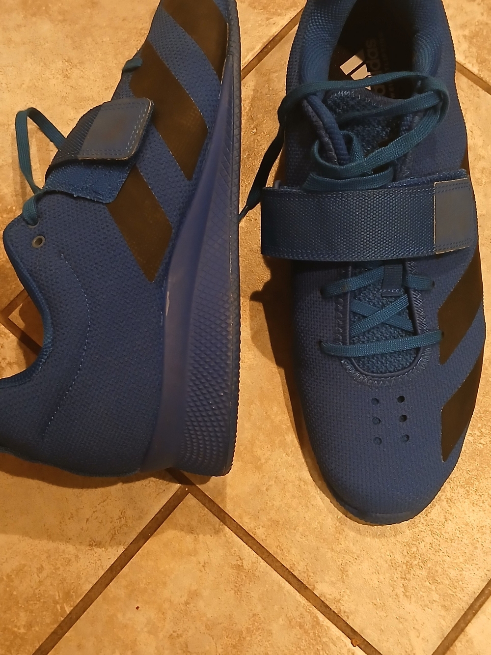 adidas Men Shoes Blue with Black Stripes Size 10.5